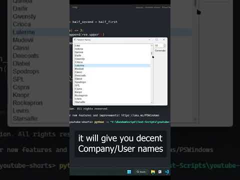 How To Create Simple Name Generation Algorithm in Python