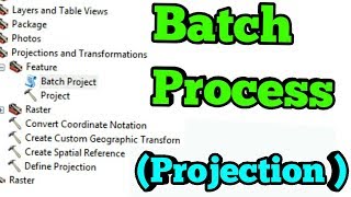 How to Batch Process ( Projecting) in ArcGIS number of shape files