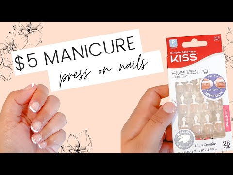 $5 Manicure | Press On Nails Tutorial | Beginner Friendly | DIY Nails