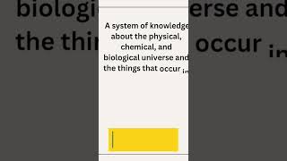 What is Science | Definition of Science #whatisscience #science #definition