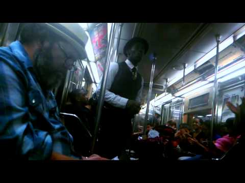 Marcqiese Marc sings "All of Me" on NYC Subway