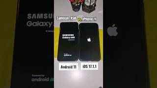 Samsung A50 vs iPhone 11 boot up! Android 11 vs iOS 17.1.1 #iphone11 #galaxya50 #android11 #ios17