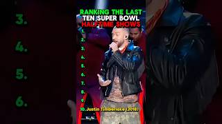 Ranking The Last 10 Super Bowl Halftime Shows #rap #hiphop #nfl #superbowl #kendricklamar #theweeknd