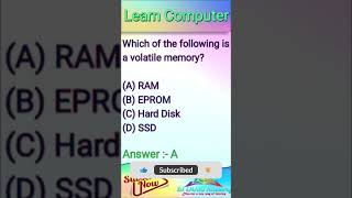 🔥 Computer MCQ's / for all competitive  #computer #Shorts #trending #viral #short