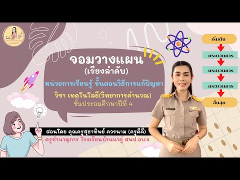 การแก้ปัญหาด้วยผังงาน เรื่อง จอมวางแผน(เรียงลำดับ) วิทยาการคำนวณ ป.4