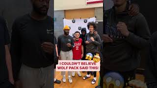 BOTH mics shut down during the interview. I think Wolf Pack’s GM was censoring his players. 🤣