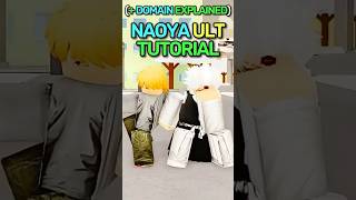 HOW TO USE Naoya ULT JJS NEW UPDATE #jujutsushenanigans #jjs #roblox #shenanigans #jjk #anime