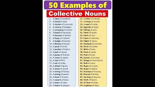50 examples of collective noun #grammar #english #fact