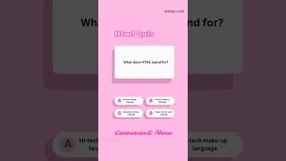 what does HTML stand for ? Html QUIZ | #htmlquiz #computerquiz  | begin code with HTML #learnhtml