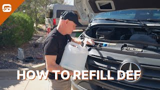 How to Refill DEF in a Mercedes Sprinter Van | Geotrek Vans