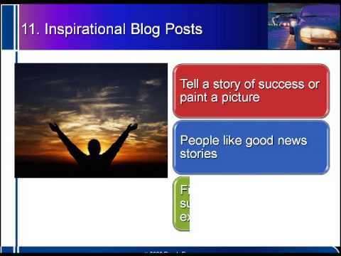 20 Types of Dynamic Blogging Posts for Fun and Profit