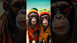 Funny Monkey Enjoys Summer Sun ☀️ #RastaVibes