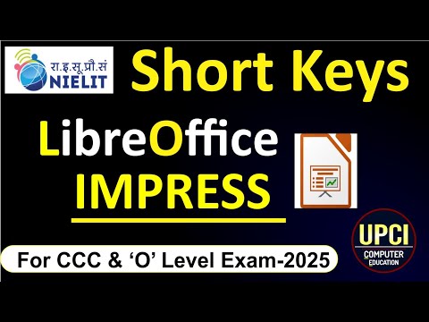 #shortkeys |IMPRESS| Most Important Short keys of impress| for ccc exam @upcicomputereducation