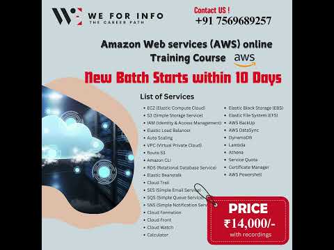 AWS New batch Starts within 10 Days #awscareers #awsaccountcreation #awsexpert #jobguarantee