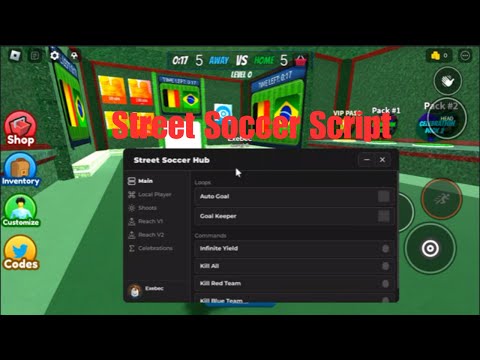 Realistic Street Soccer (3 on 3) Script  Auto goal | Auto goalkeeper & much more - Roblox 2024