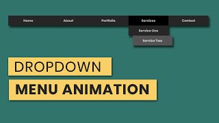 CSS Dropdown Menu Hover Animation