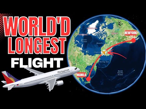 World Longest Flight PR127 | New York (JFK) to Manila (MNL) | Flight Routes