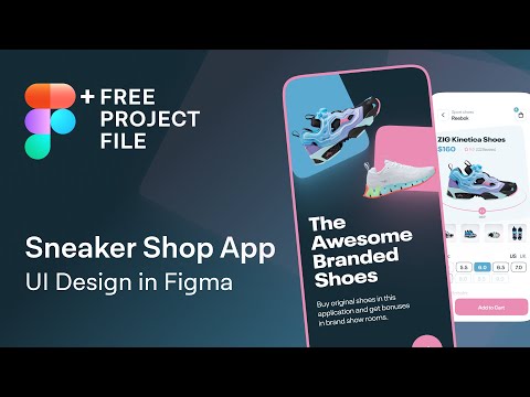 Online Sneakers Shop App UI Design in Figma | Web Design Speedart Tutorial + Free .fig Project