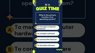 What is the primary function of an operating system? #OperatingSystem #OSFunction #ComputerScience
