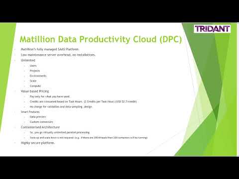 Matillion Data Productivity Cloud Demo