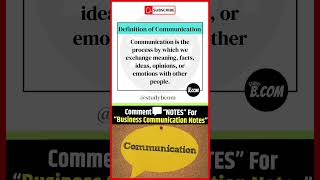 Definition of Communication - SB Commerce Classes