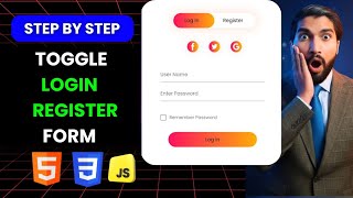Toggle Login Form using HTML CSS & JavaScript | Responsive Login Form Project for Beginners in Hindi