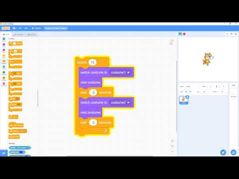Scratch 3.3. Looks, Changing costume