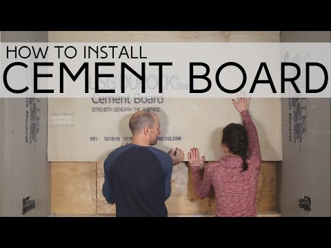 SHOWER BUILD (2/6) How to Cut and Install Cement Board