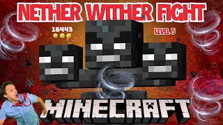 Minecraft Wither Nether Fight ⚔️ 🐷 | Kids Brain Break Adventure & PE Game