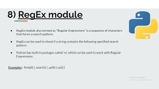 Re Module in Python | Part - 2 | Python Modules for Beginners