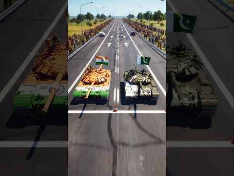🇮🇳 इंडिया Vs पाकिस्तान 🚩 कौन जीतेगा ये टैंक रेस? | India Pakistan Tank Showdown #viralvideo #shorts