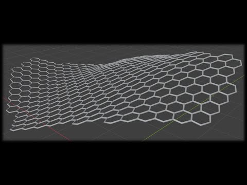 Blender: Honeycomb to graphene (part2), Distorted Honeycomb Network
