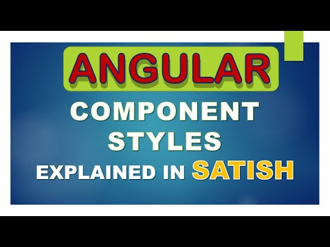#angular Angular | Styling a Component | Using template, style, styleUrl, styleUrls #angularcourse