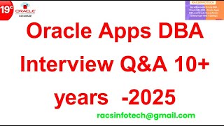 oracle apps dba real time interview Question and Answers for 10+years Experiance profiles -2025