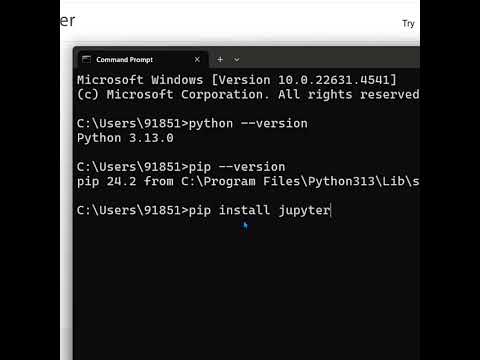 How to Install Jupyter Notebook in Windows 11 Using cmd?