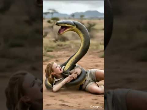 The Lion Who Fought to Save Her #snake #wildwander #tiger