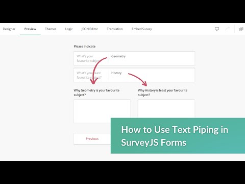 Answer Piping | Pipe Survey Responses | Open-Source JS Form Builder for Enterprises