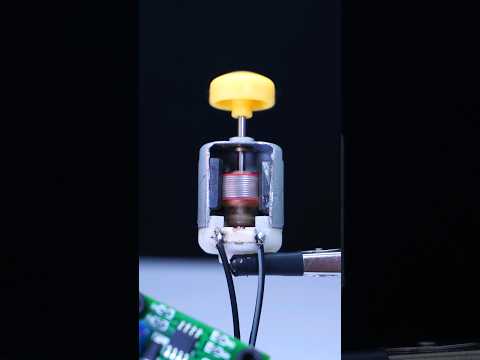 The internal system of a toy DC motor #experiment  #diyrobot  #electricalprotection