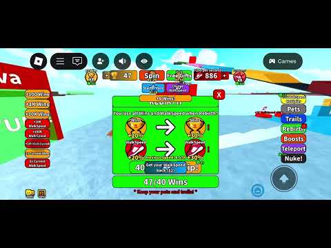 Spending Robux in every second is 1 speed