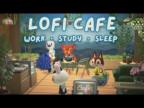 cloudberry lofi café 🍓☁️ cozy mountain balcony vibes ・ animal crossing bgm ・ 3hr study/work music