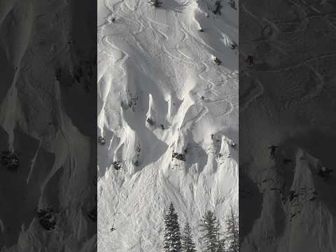 BIG CRASH NEXT TO INSANE STRAIGHTLINE #shorts #skiing