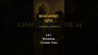 Let Wisdom Guide You | Bhagavad Gita 16.24  #bhagavadgita  #innerpeace #gitawisdom #krishnaquotes
