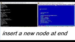 Insert node at  the end in the  singly linked list using c language easy way no confusion