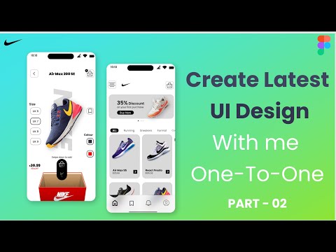 Create New Nike UI design With me Part-02 |UI Design| #figma