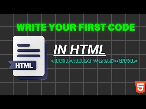 write your first code in html tutorial / htm for beginners - lec 1