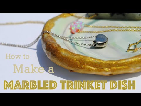 How to Make a Marbled Trinket Dish out of Polymer Clay | Easy DIY/Craft