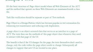 Page Object Design Pattern