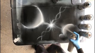Spray Paint Art | Black and White Space