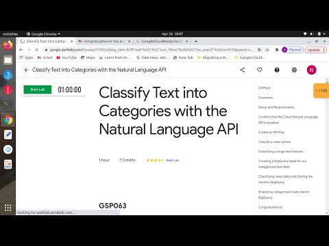 Classify Text into Categories with the Natural Language API | GSP063