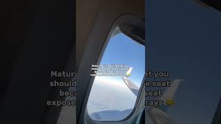 Aisle or window? protect your skin from uv rays with spf! #spf #uvrays